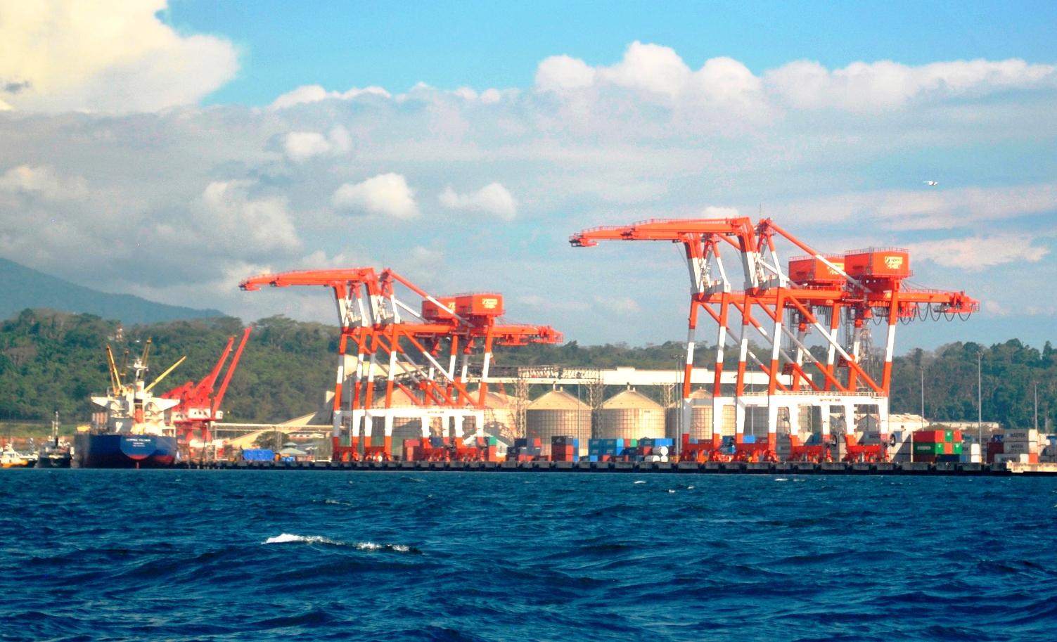 Cargo ships at Subic container terminal - HZ