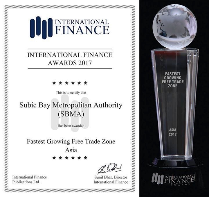 Subic - fastest growing FTZ award
