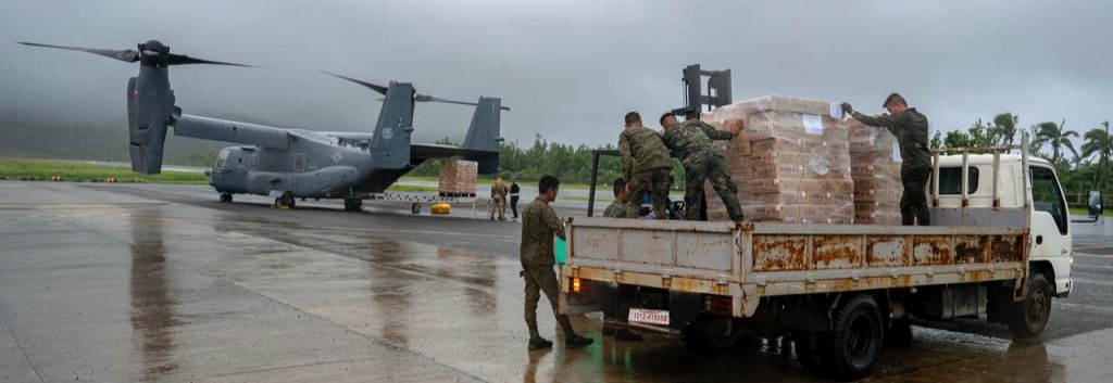 U.S. Military provides logistics support for disaster relief operations in&nbsp;Luzon